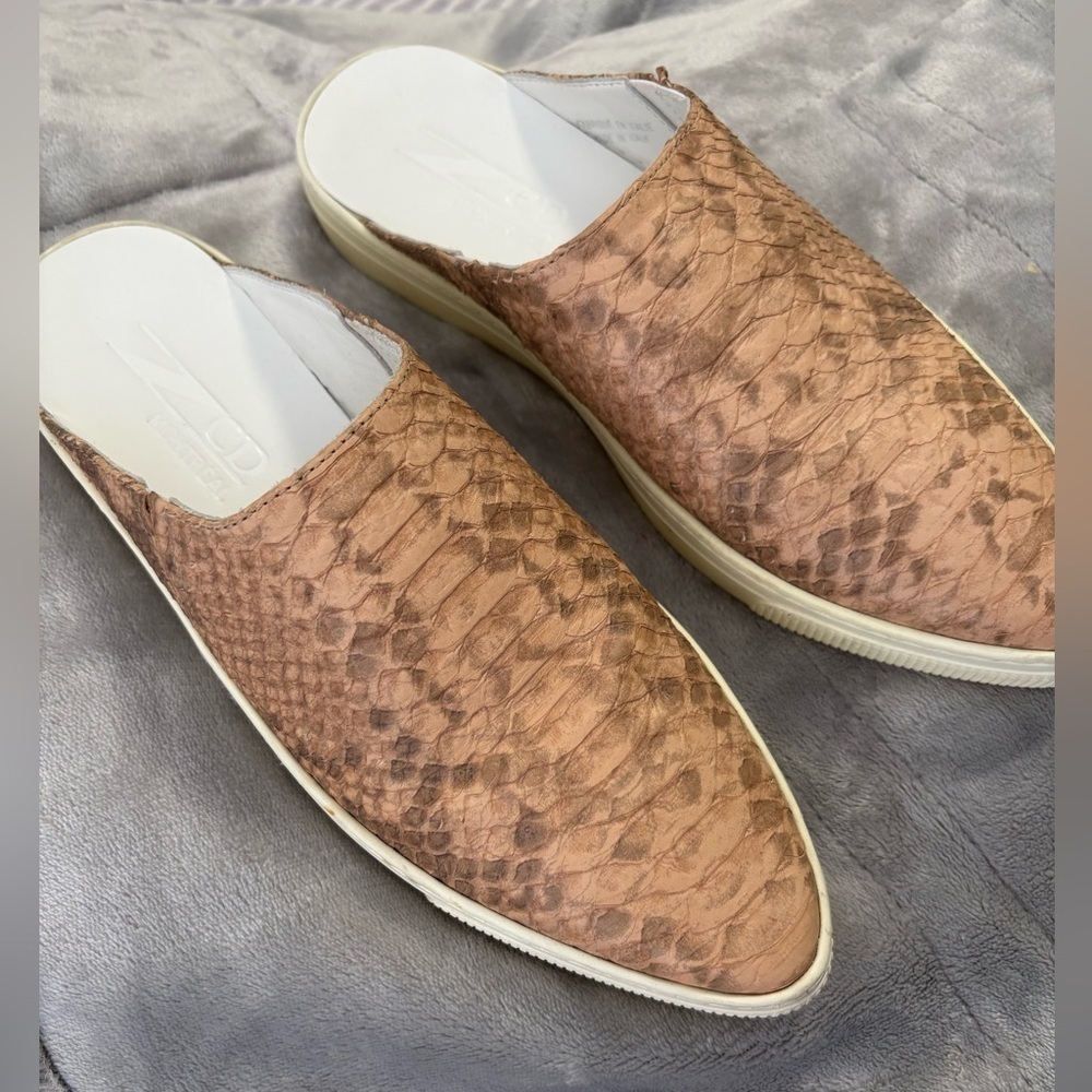 ZCD Montreal Snakeskin Leather Slip-On Sneakers Size 39 Made in Italy - Picture 4 of 9